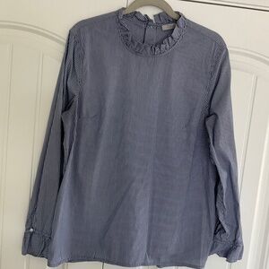 Dalia Blue and White Striped Blouse XL